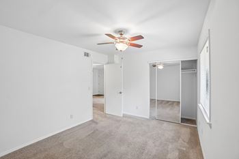 Walk in closets available in some apartments